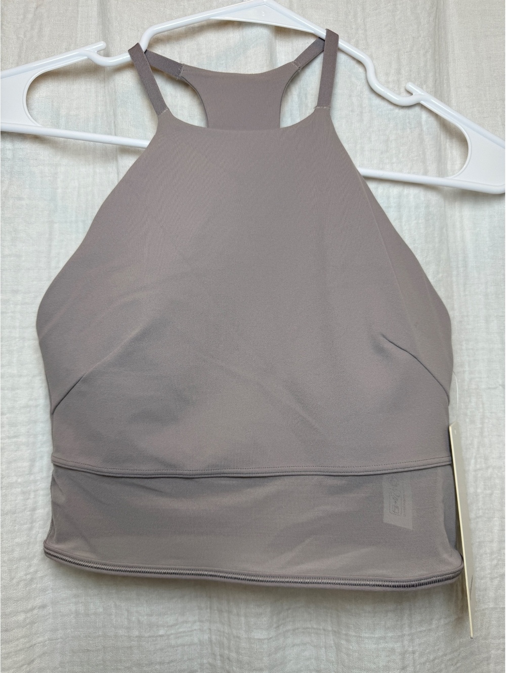 Lululemon Nulu High-Neck Mesh-Hem Tank